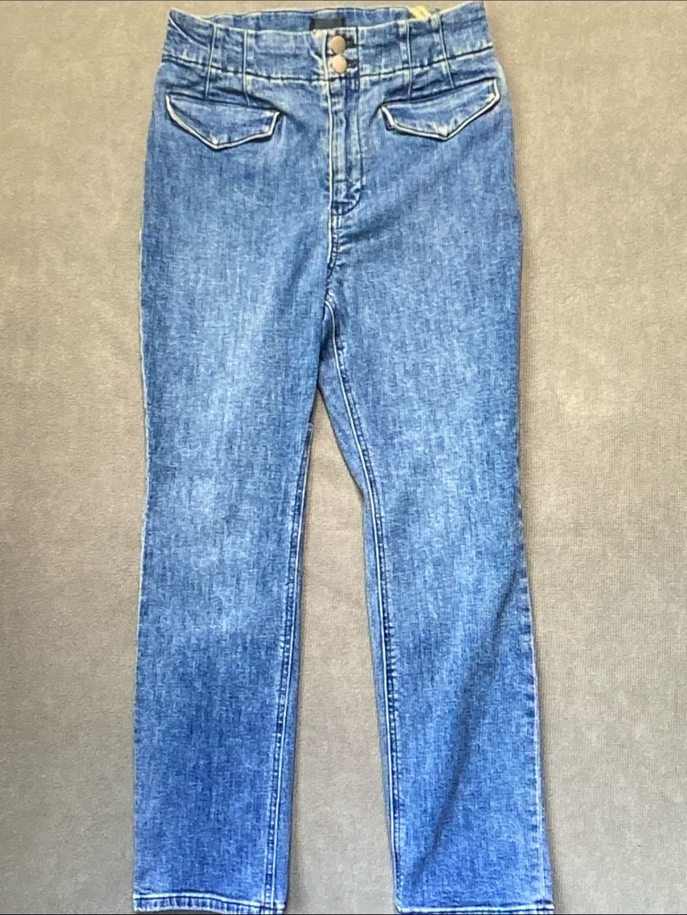 Anthropologie Blue Straight-Leg Jeans